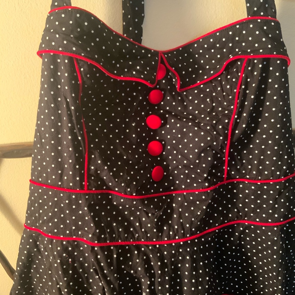 Hot Topic Polka Dot Retro Halter Dress